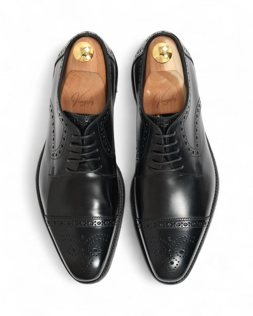Black Leather Brouge Derbies