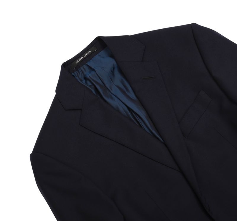 Navy Half-Canvas Wool Suit