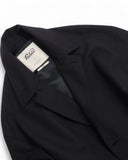 Navy Water Resistant 2-ply Virgin Wool Coat