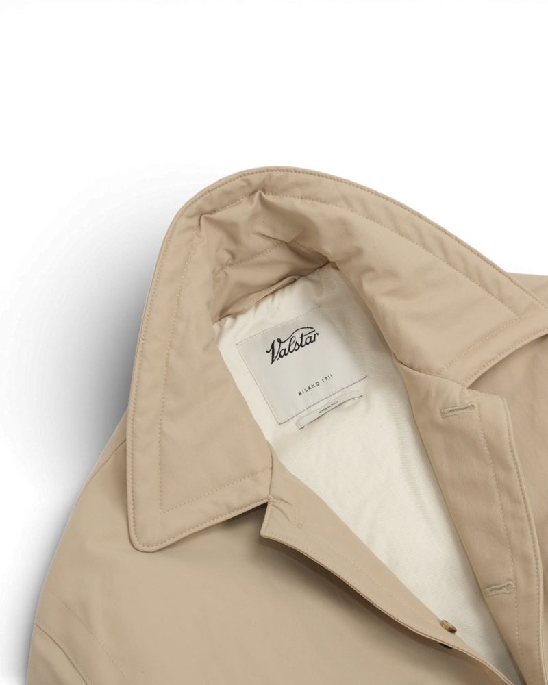 Geyser Beige Padded Cotton/Nylon Jacket