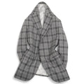 Grey/Navy Checked Wool & Cashmere Blend Suit