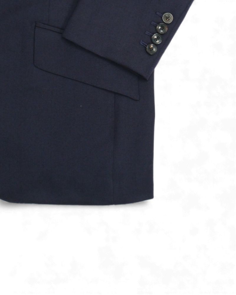 Navy Wool Twill Suit