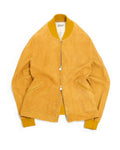 Moutarde Unlined Suede Leather Bomber Jacket