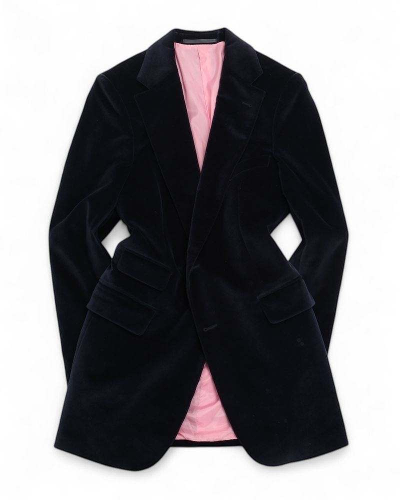 Navy Velvet Blazer