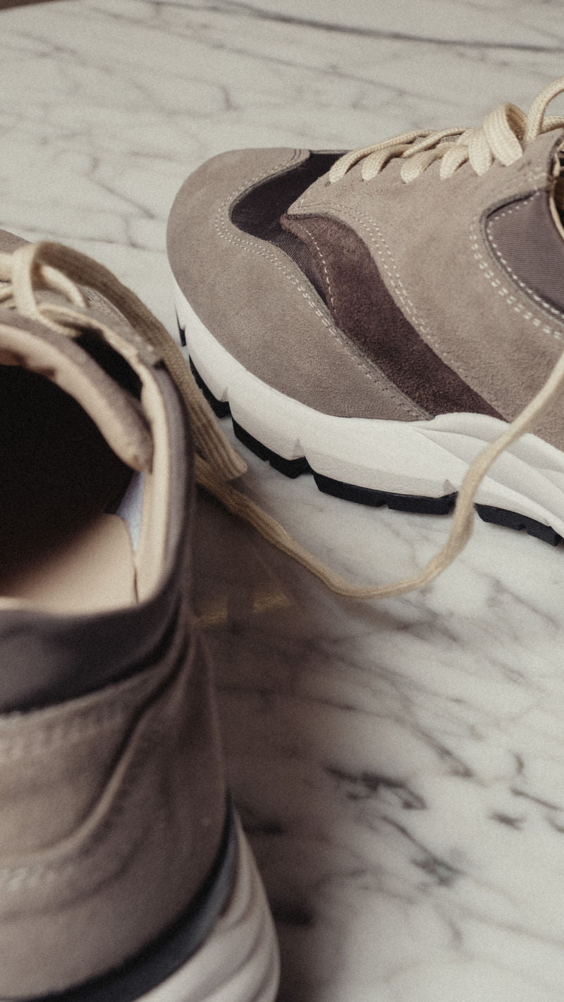 Grey Suede Way Running Sneakers