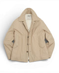 Geyser Beige Padded Cotton/Nylon Jacket