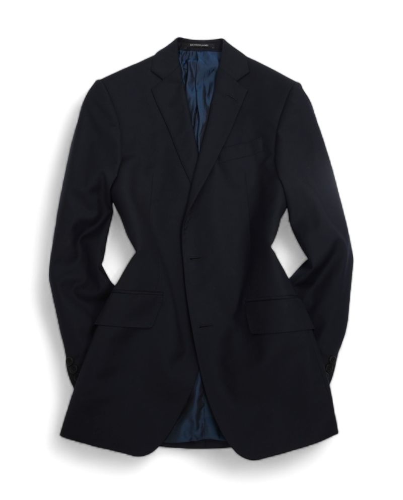 Navy Half-Canvas Wool Suit