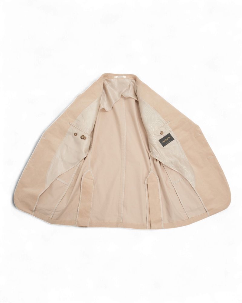 Cream Beige Needlecord Suit