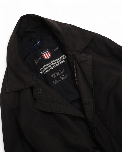 Black Cotton Car Coat