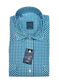Blue Checked Patch Pocket Cotton Shirt