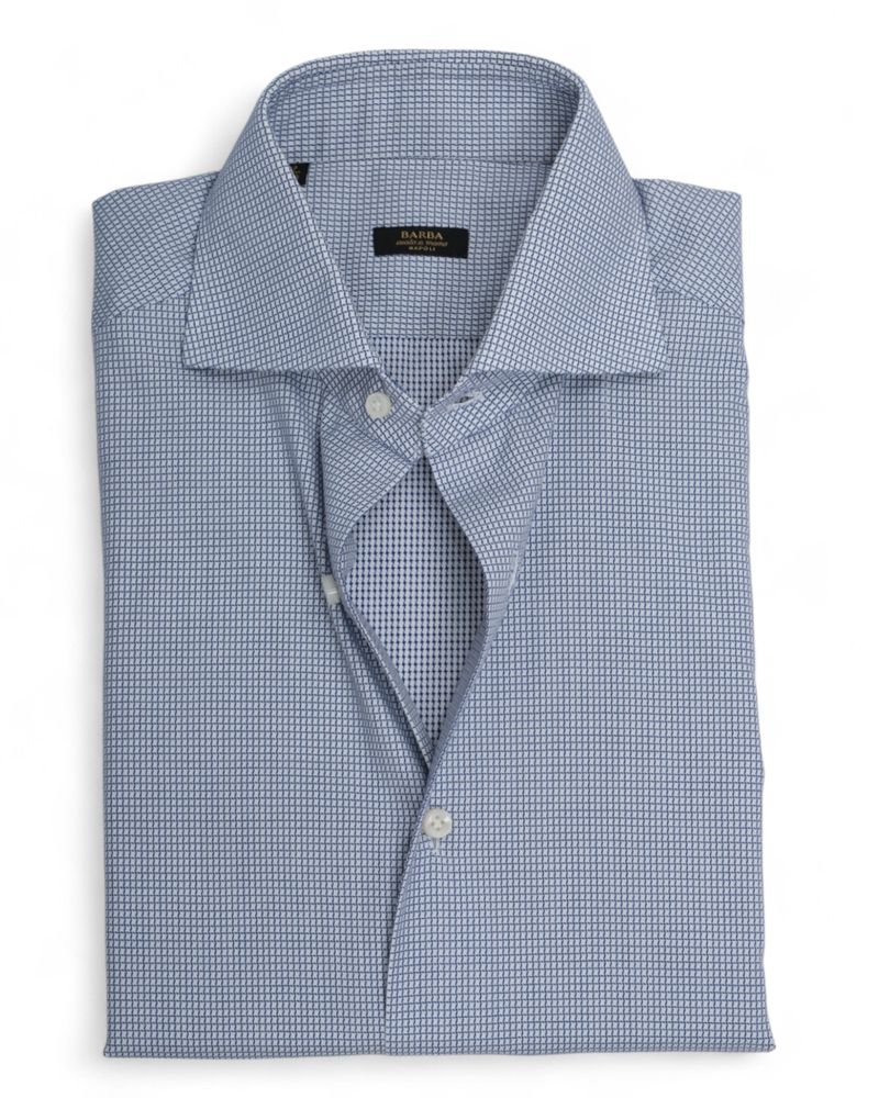 White/Blue Structured Shirt