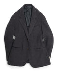 Dark Grey Wool & Cashmere Herringbone Weave Sports Jacket