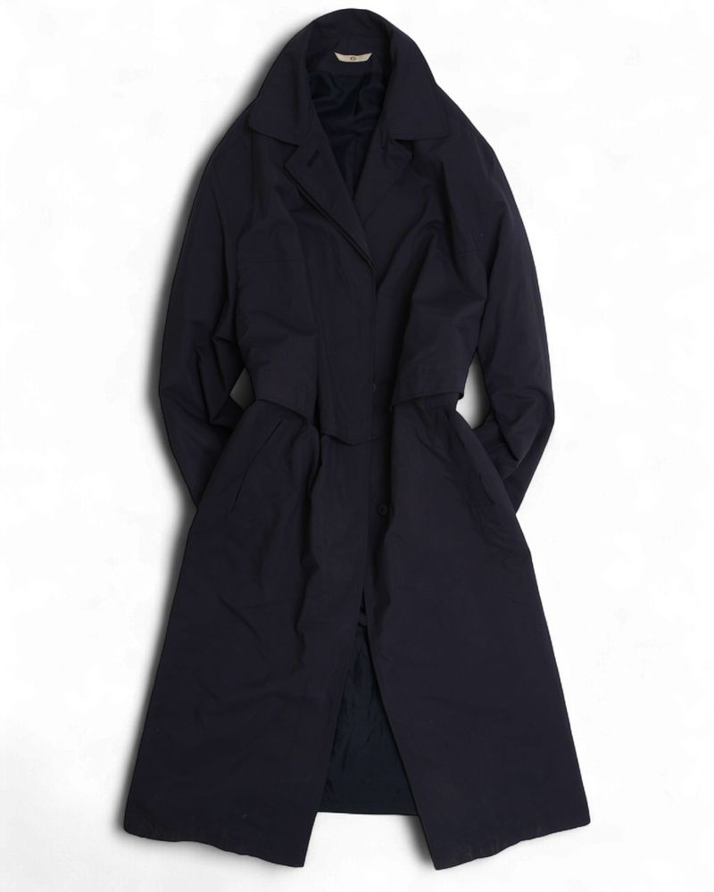 Navy Long Shell Coat