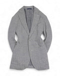 Inc Blue/White Herringbone Linen & Cotton Sports Jacket