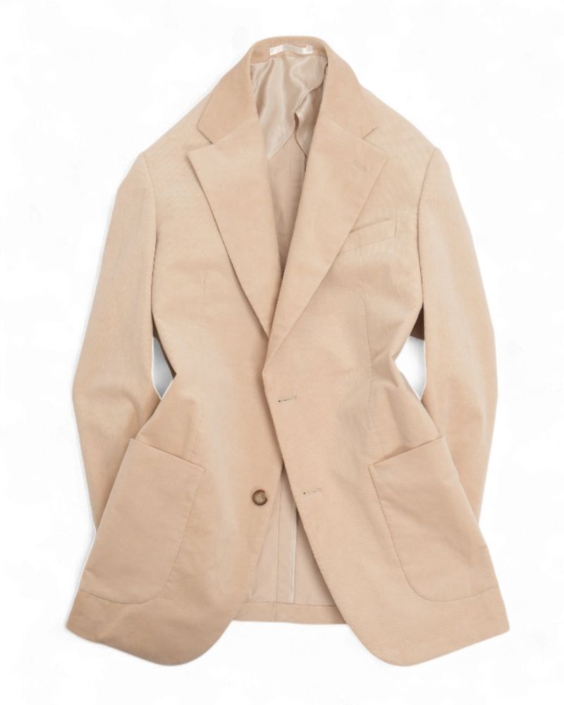 Cream Beige Needlecord Suit