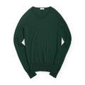 Green Merino Wool V-Neck