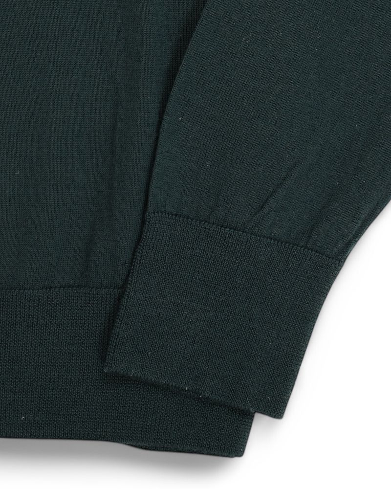 Dark Green Crewneck Knitwear