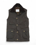 Dark Brown Waxed Cotton Vest