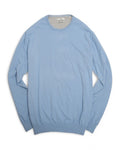 Light Blue Cotton & Cashmere Crewneck Sweater