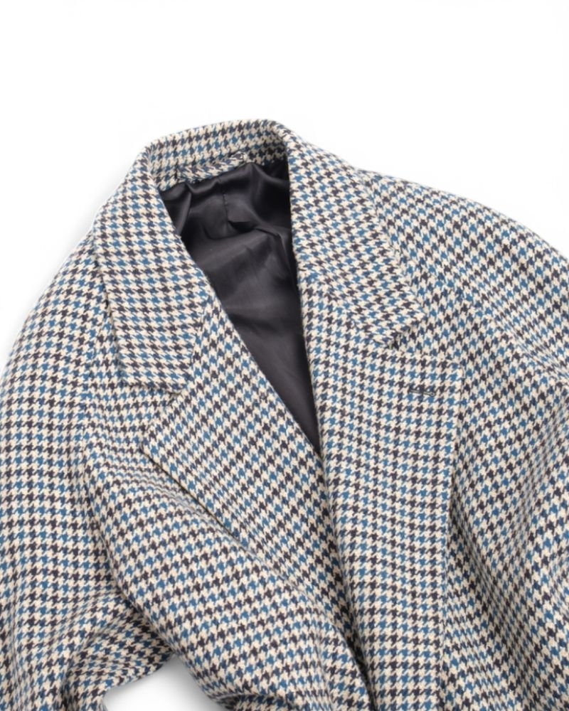 DB. Wool & Cashmere Houndstooth Raglan Coat