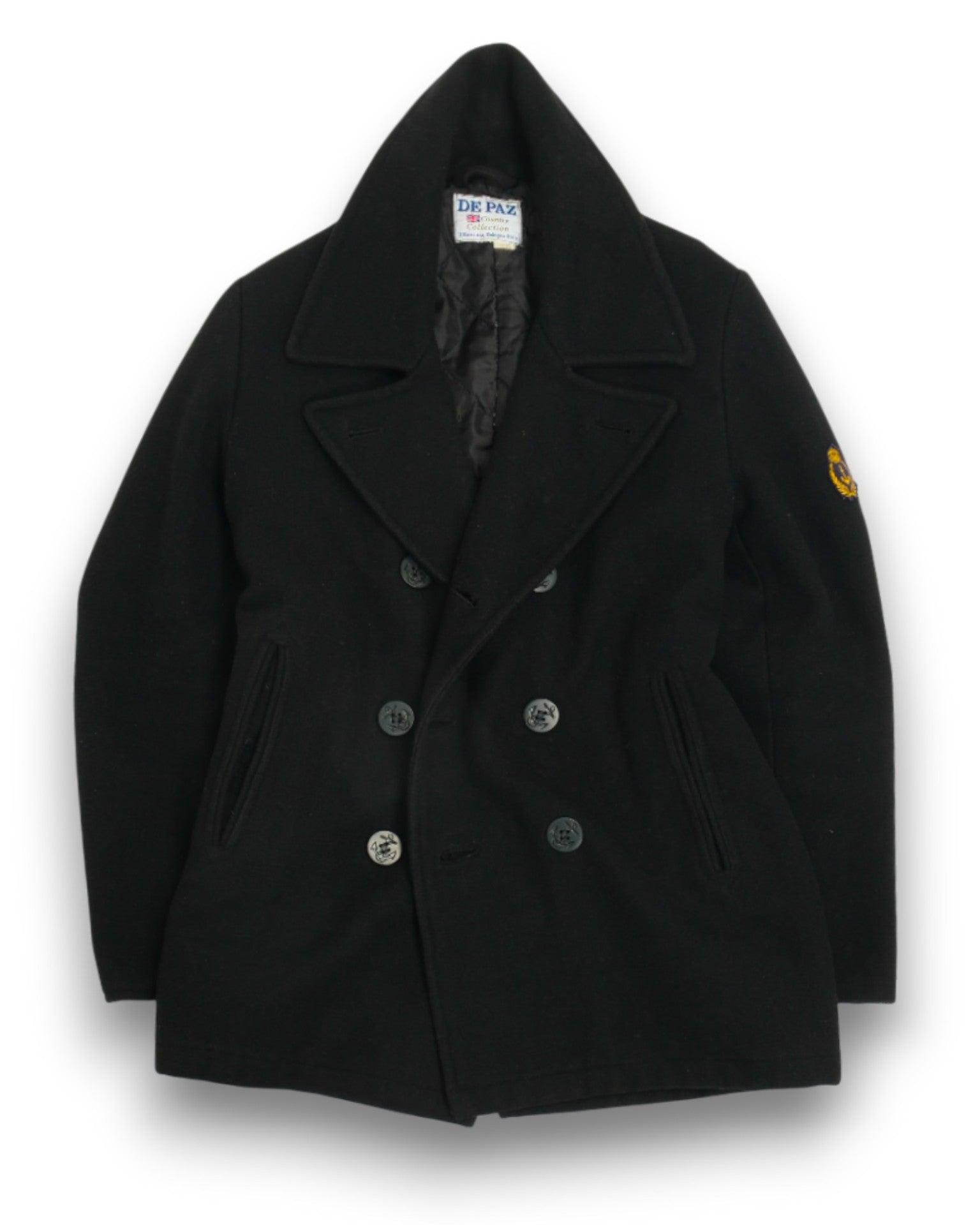 Midnight Blue Wool Peacoat
