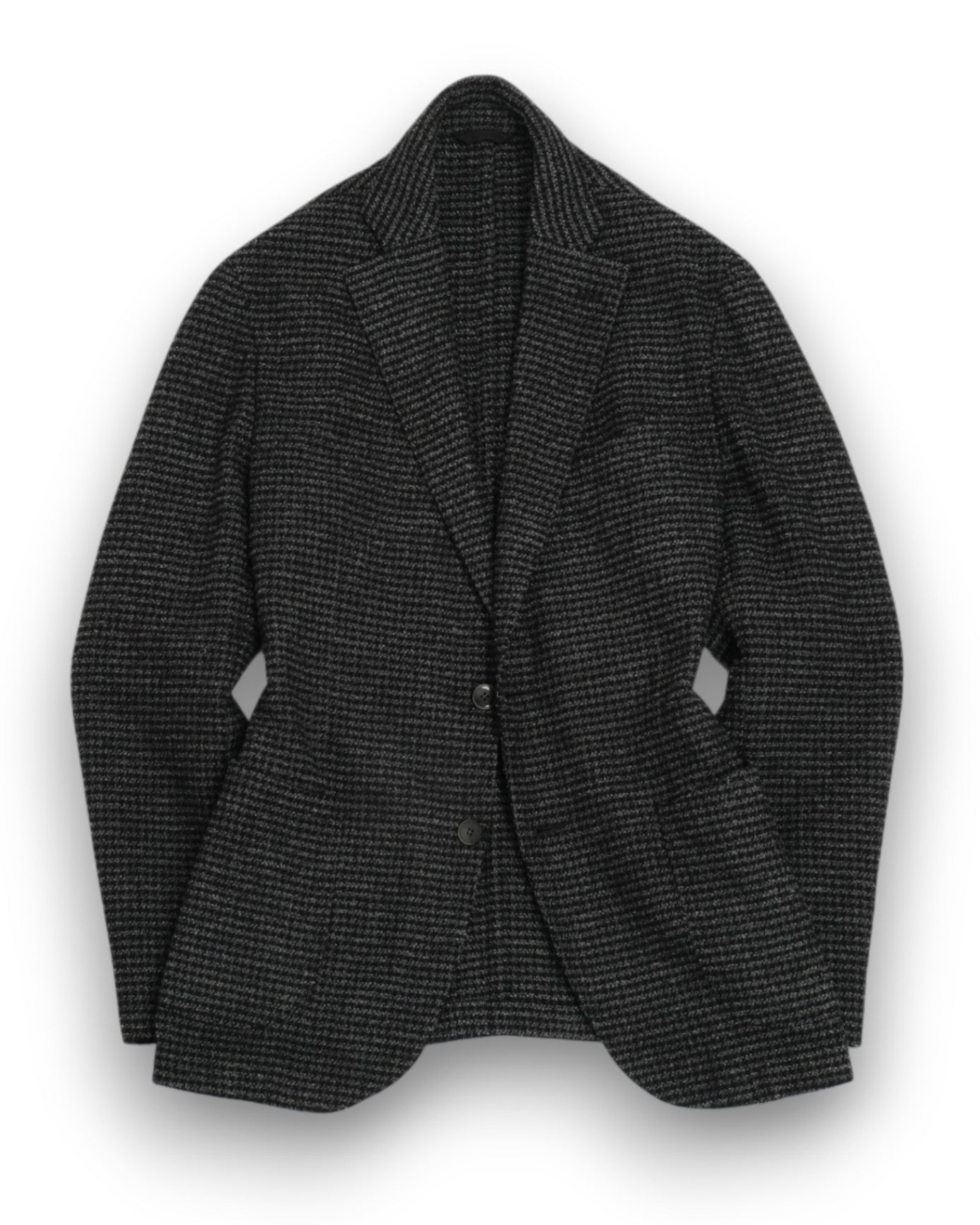 Black/Grey Unconstructed Houndstooth Sports Jacket
