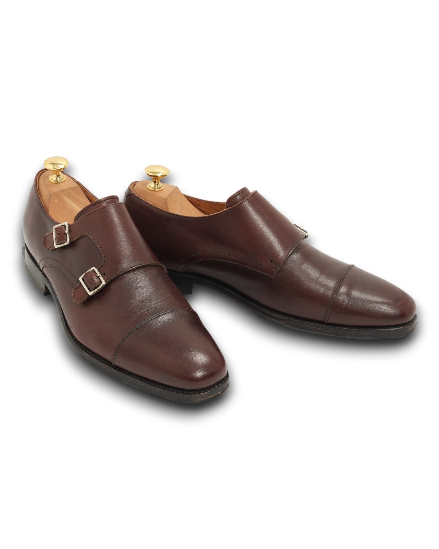 Dark Brown Double Monk-Straps