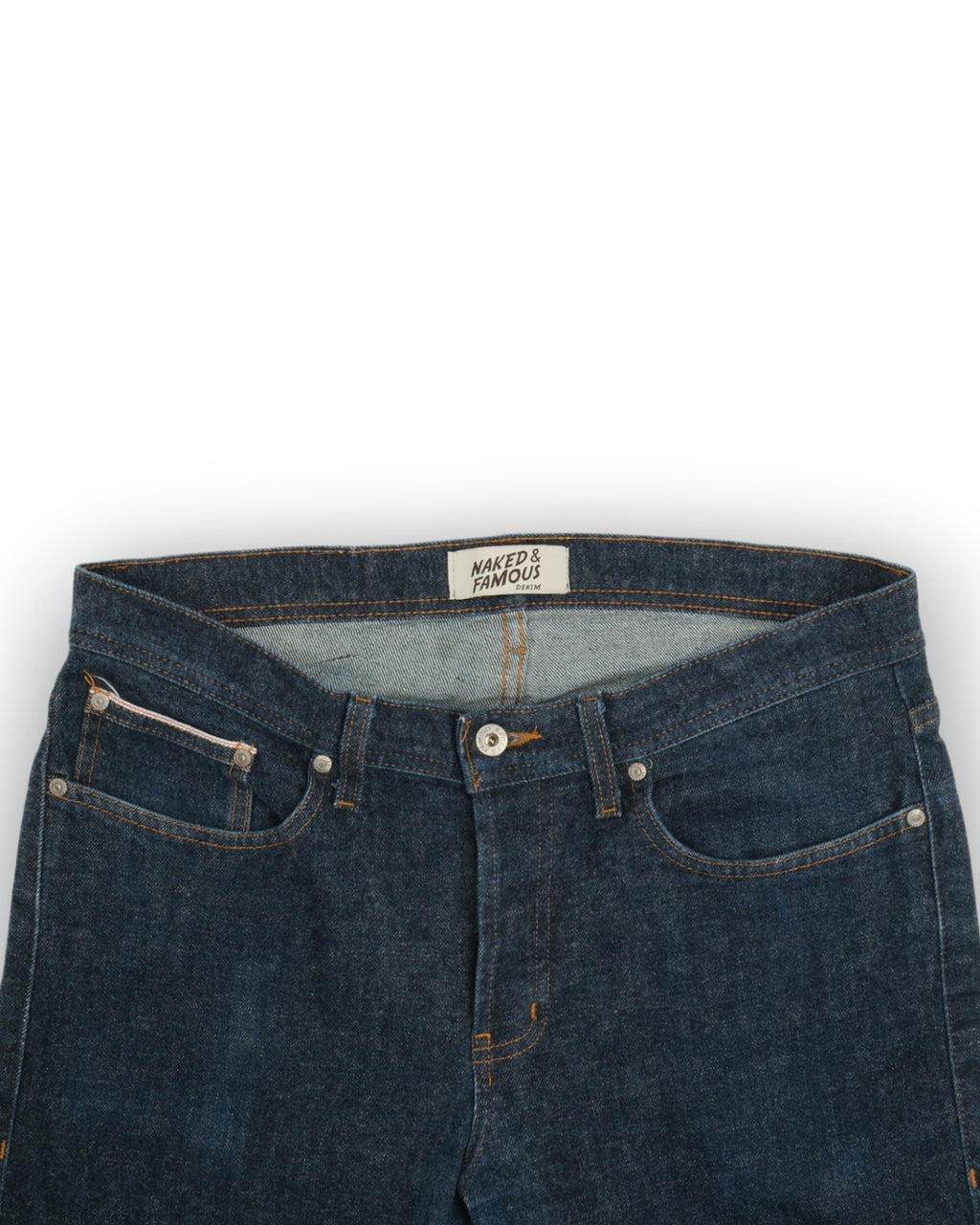 Raw Selvedge High-Rise Jeans