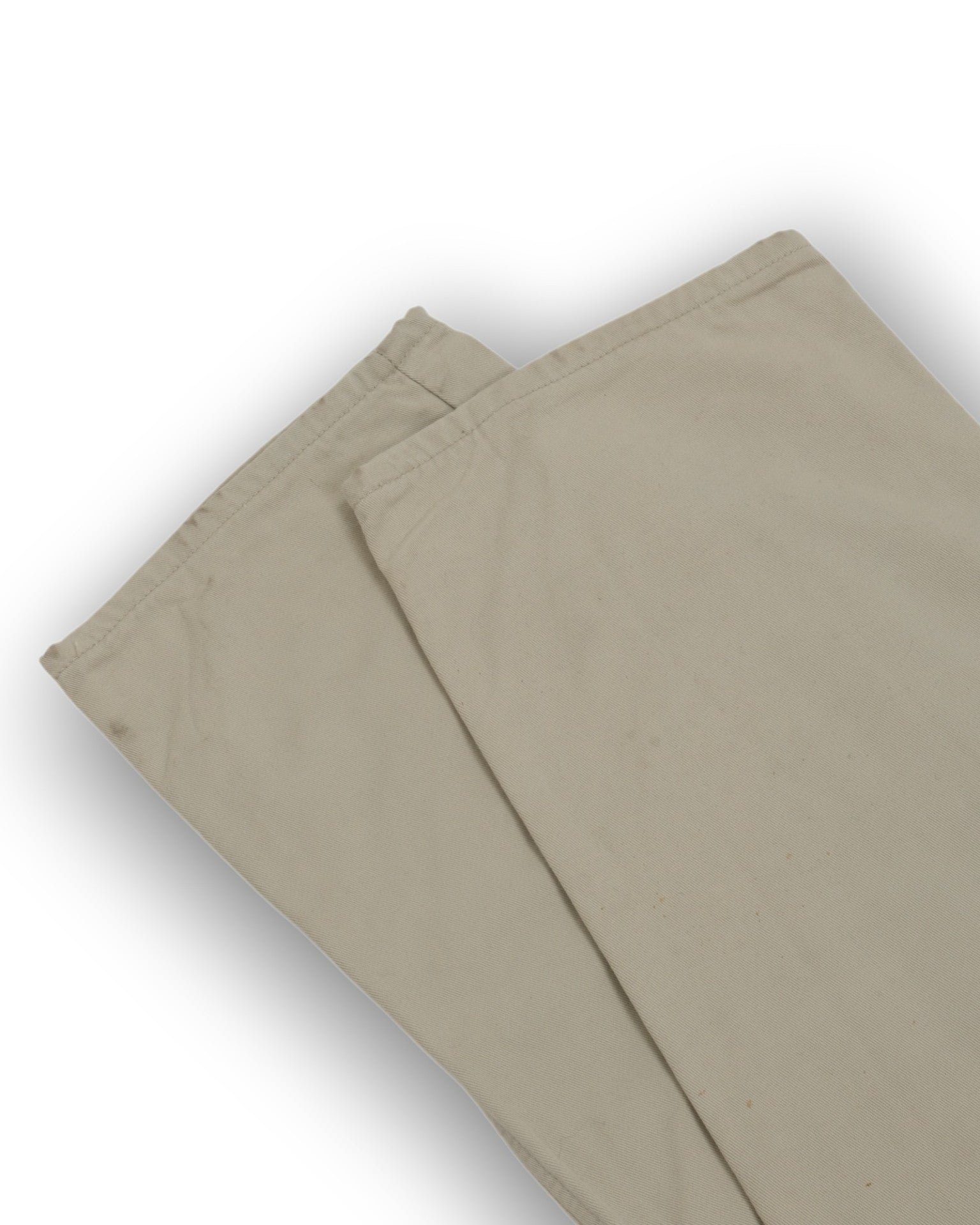 Light Beige Flannel-Lined High-Rise Trousers