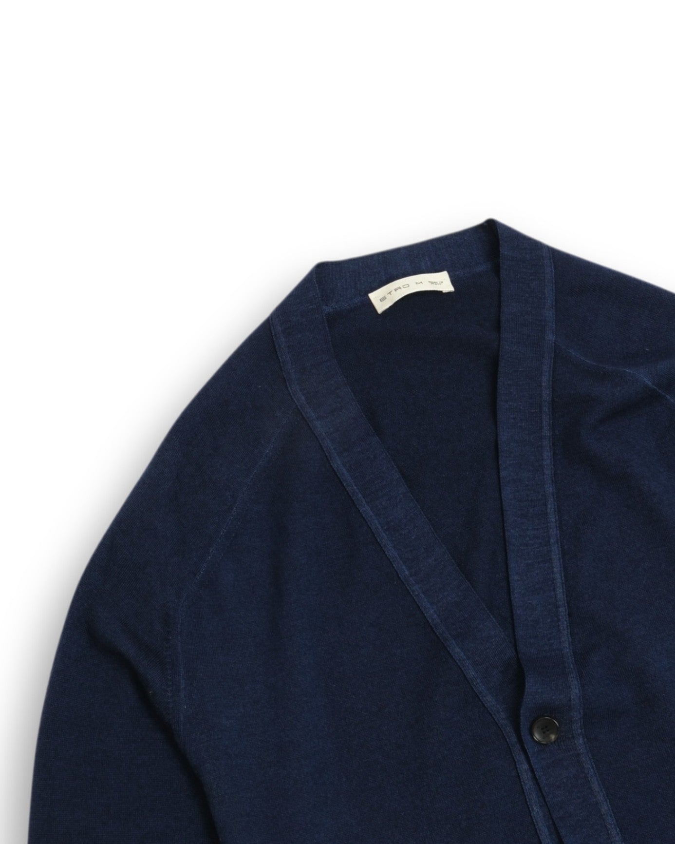 Navy Knitted Wool Cardigan