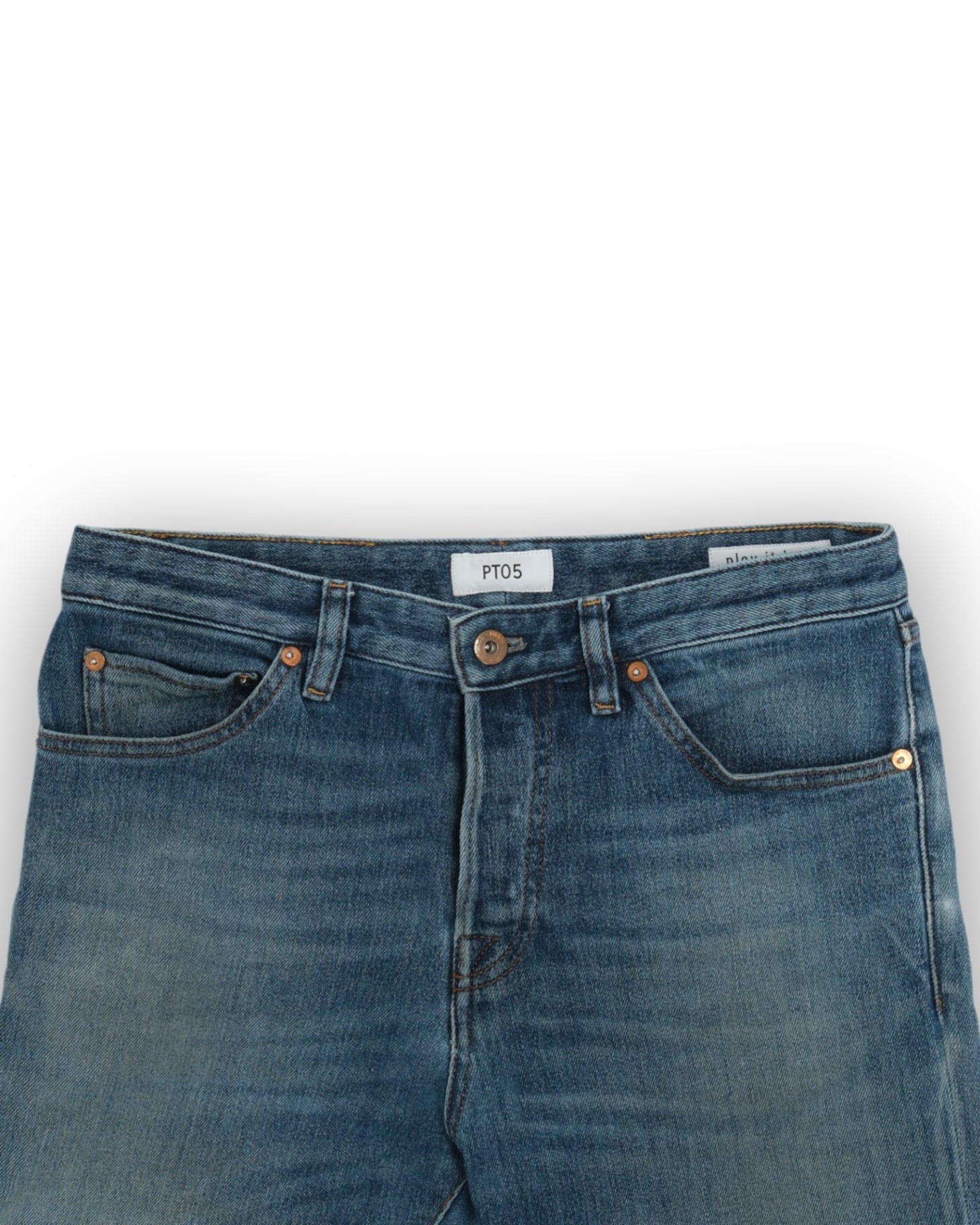 Mid Blue 5-Pocket Denim