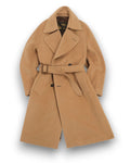 Beige DB. Belted Wool/Cashmere Coat, Made in Sweden