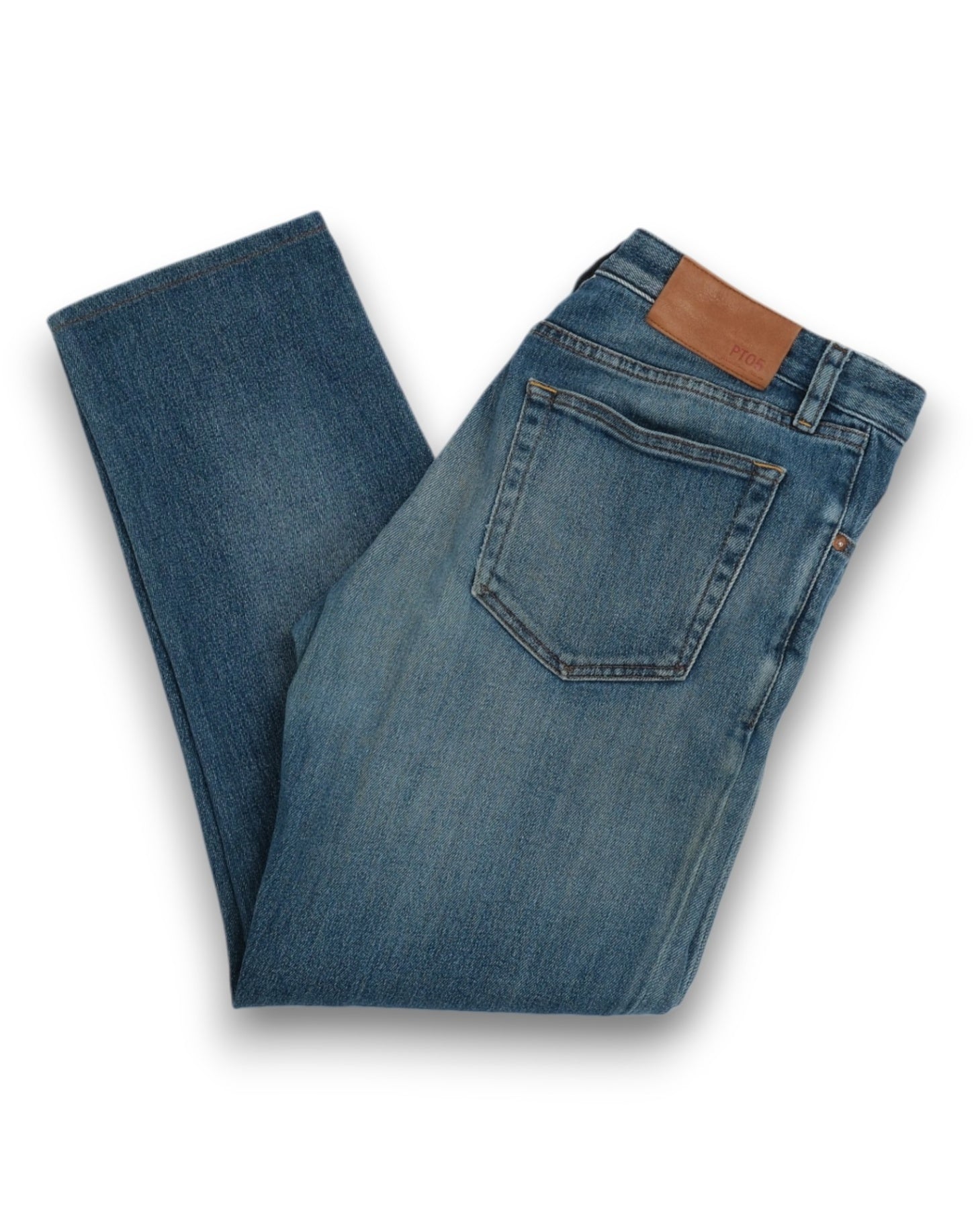 Mid Blue 5-Pocket Denim