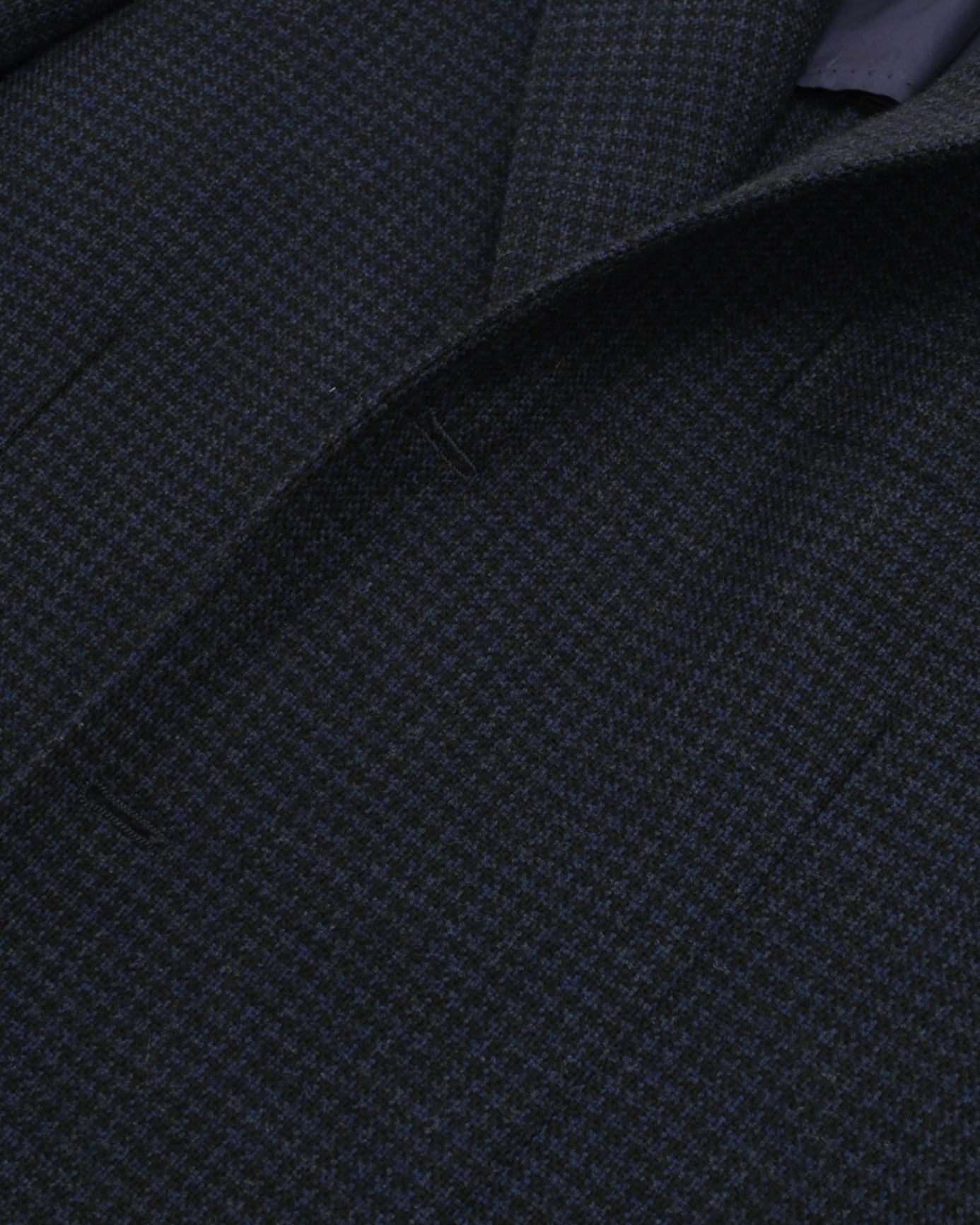 Navy Houndstooth Wool Sports Jacket