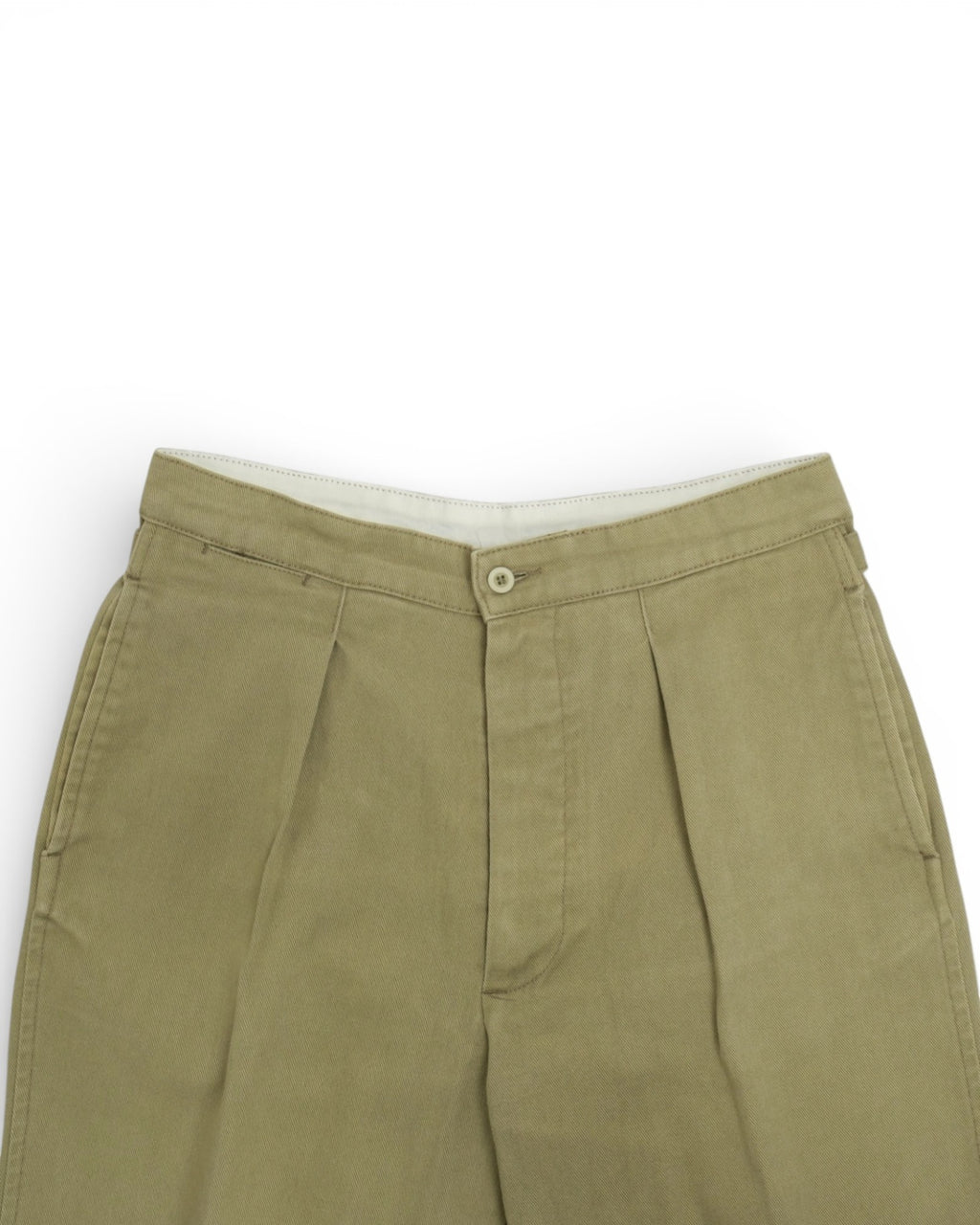 Faded Sage Cotton Trousers