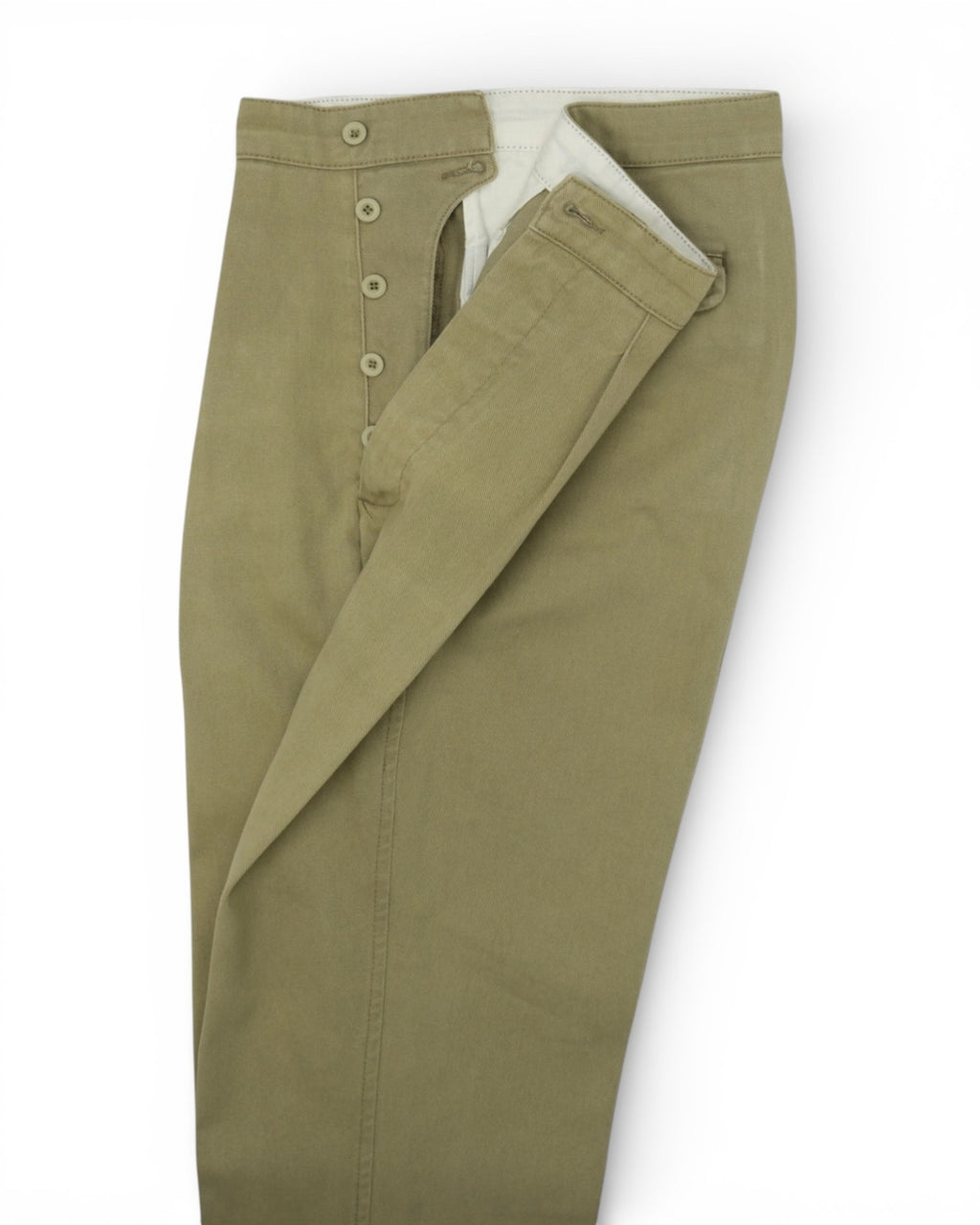 Faded Sage Cotton Trousers
