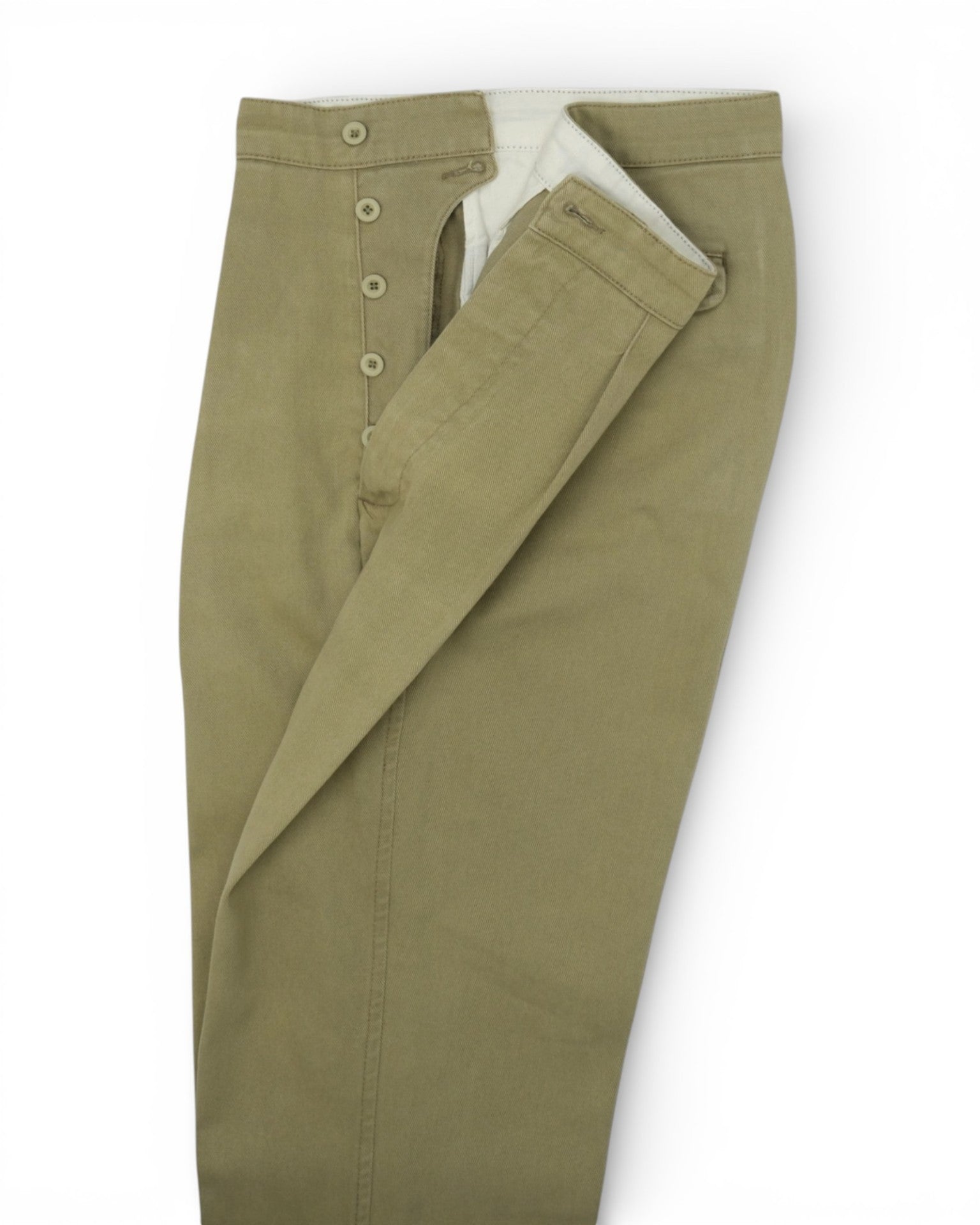 Faded Sage Cotton Trousers