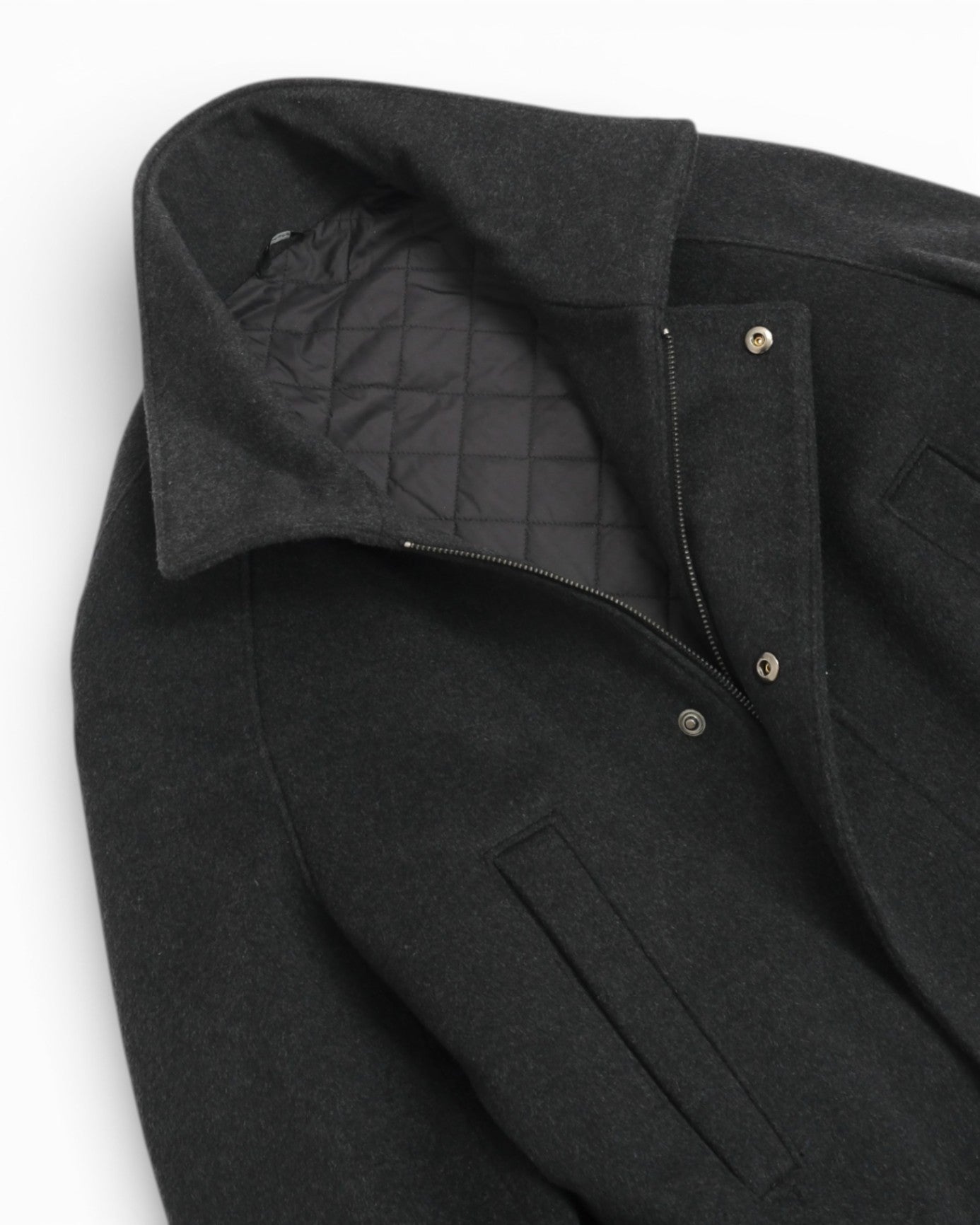 Anthracite Virgin Wool Raglan Jacket