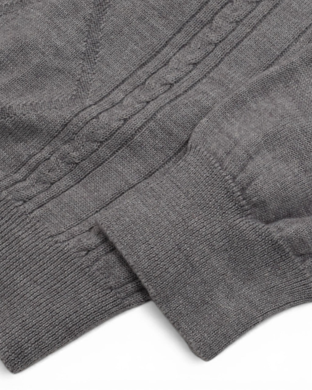 Grey Texture Knitted Sweater