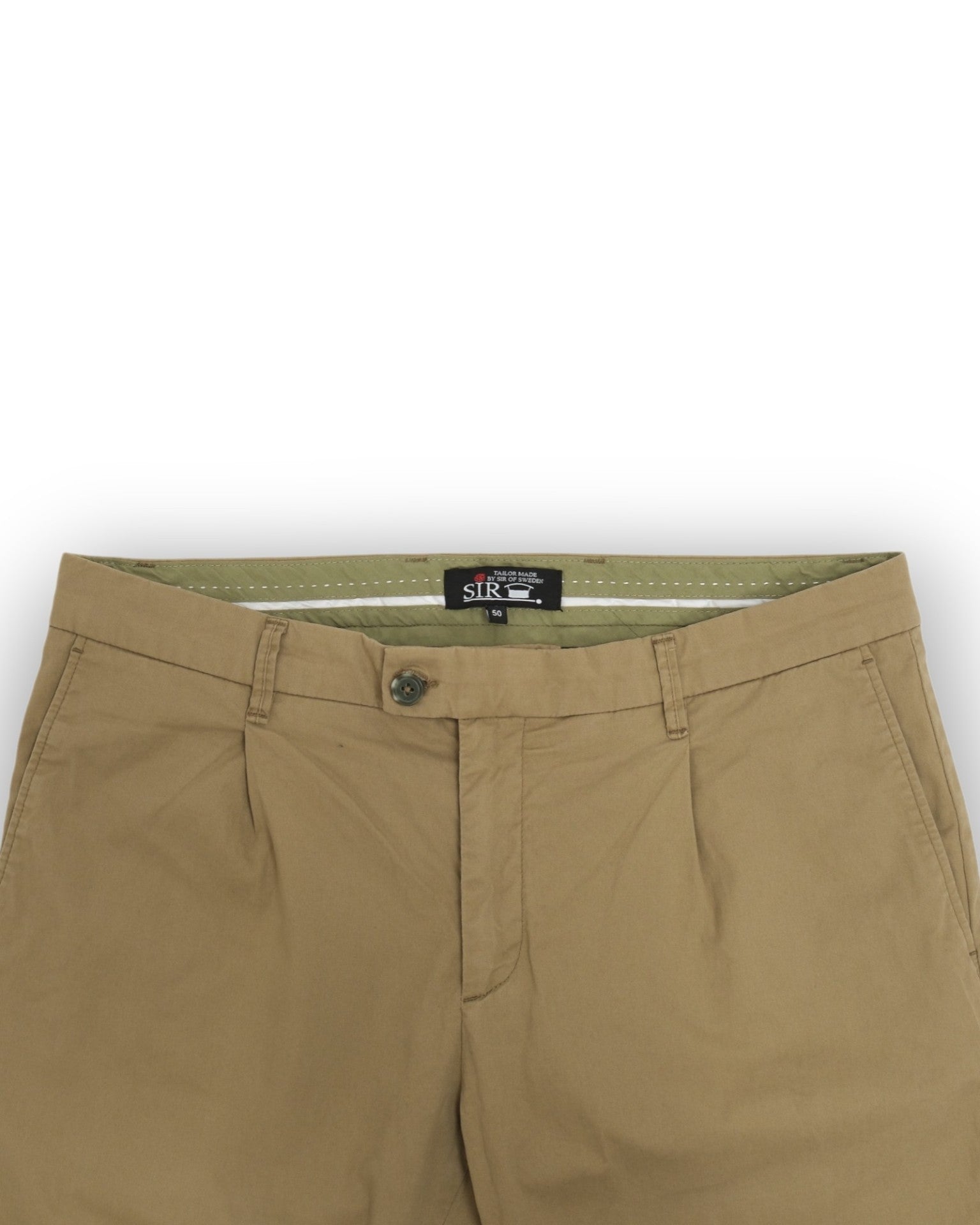 Faded Olive Cotton Trousers