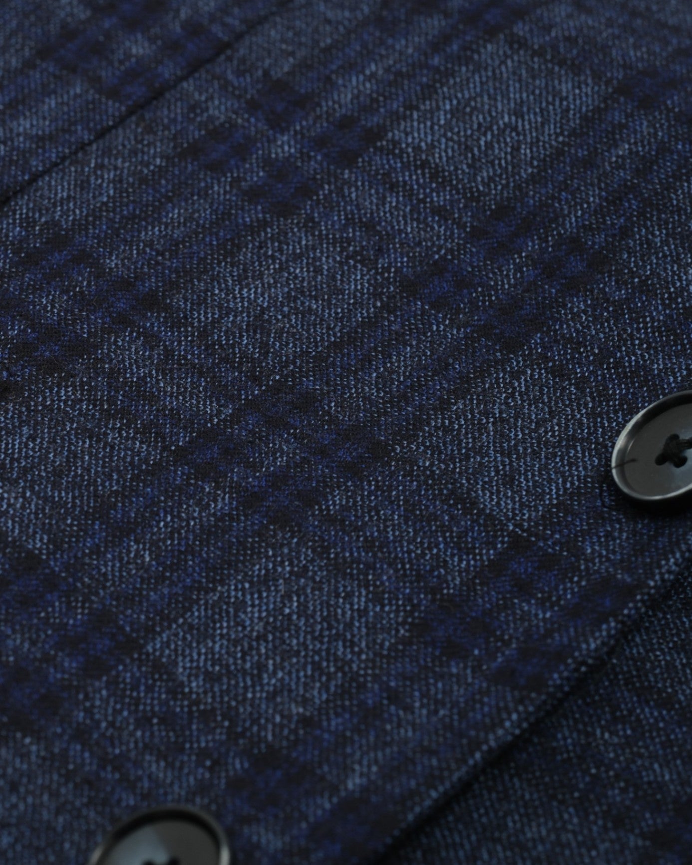 Blue/Navy Plaid Check Merino Wool Sports Jacket
