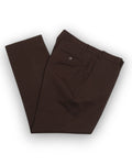 Dark Brown Cotton Twill Trousers