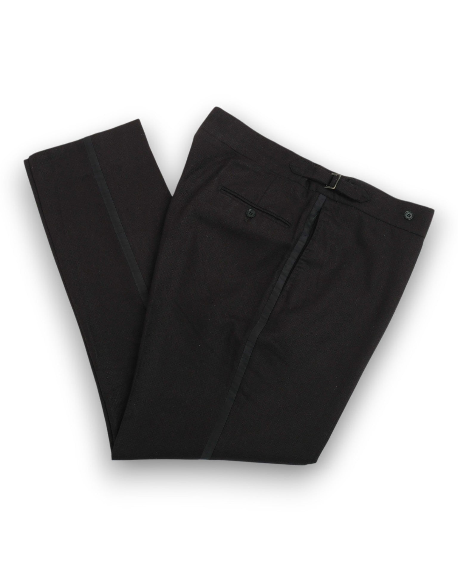 Black Raw Silk Ciro Shawl-Tuxedo