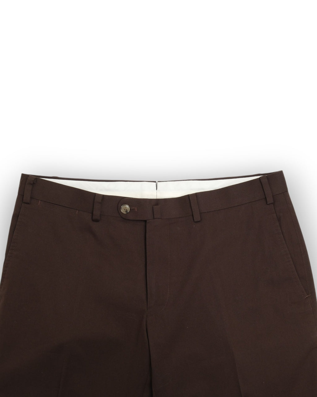 Dark Brown Cotton Twill Trousers