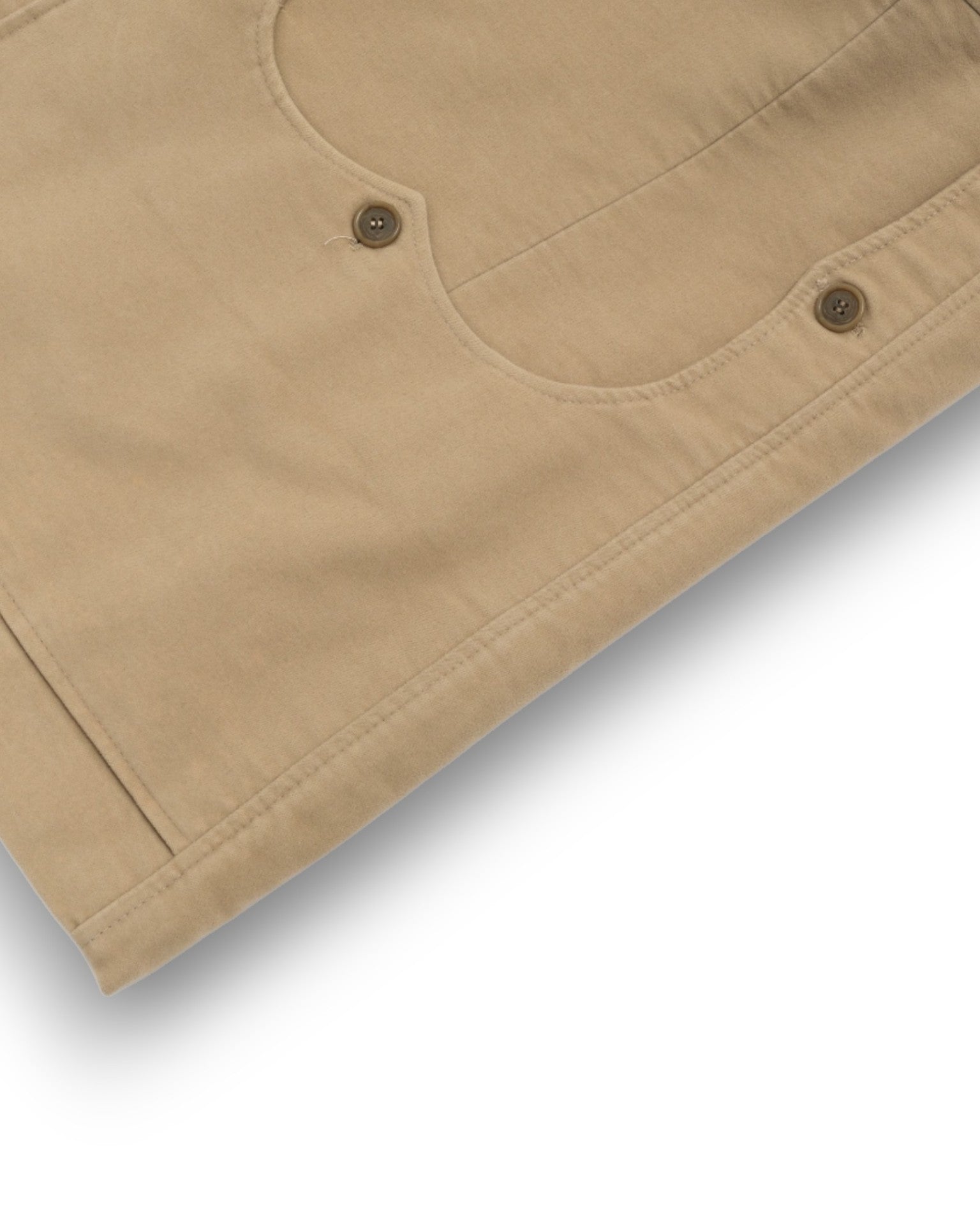 Beige Heavy Cotton Florentine Shooting Jacket