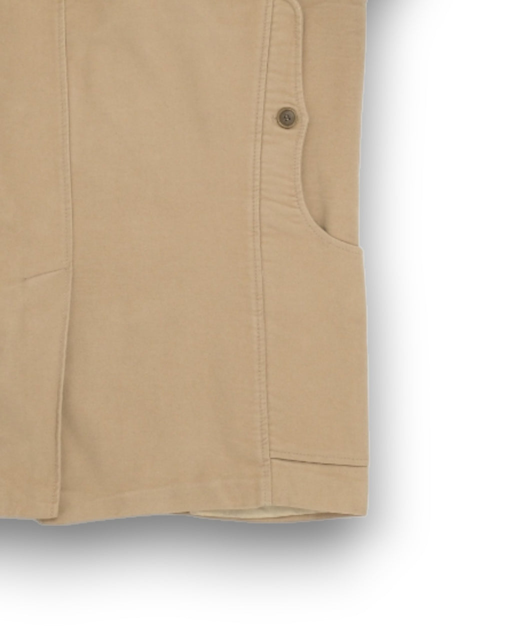 Beige Heavy Cotton Florentine Shooting Jacket