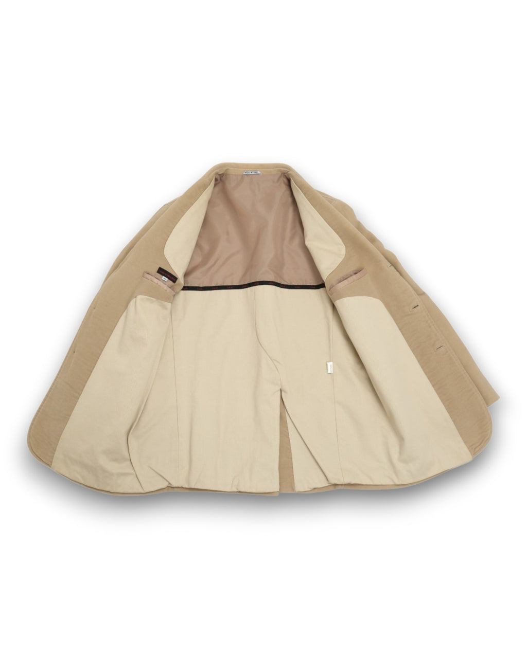 Beige Heavy Cotton Florentine Shooting Jacket