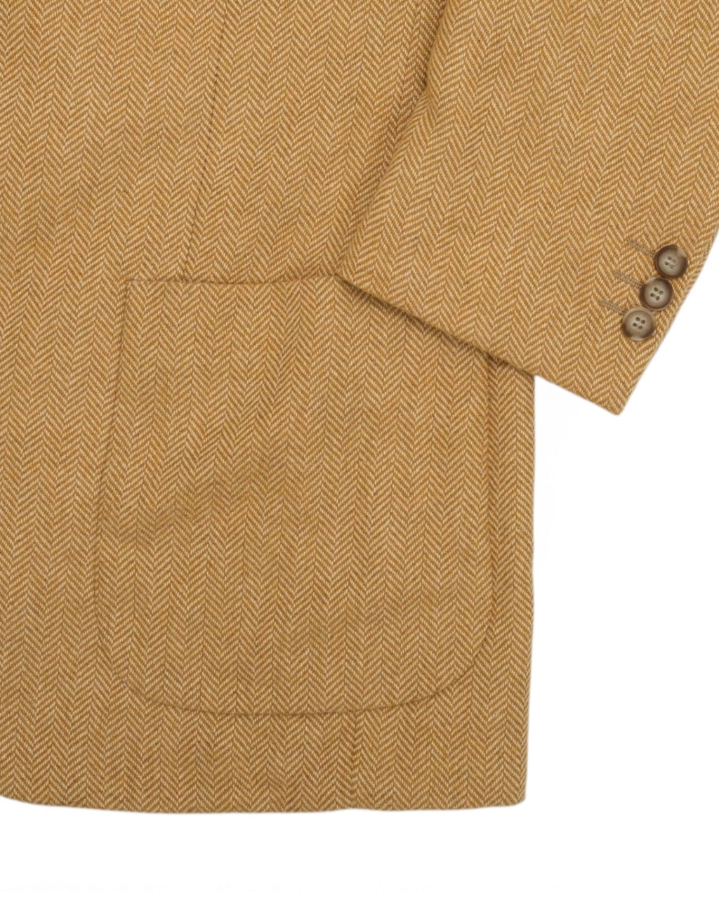 Mustard Yellow Herringbone Wool Suit