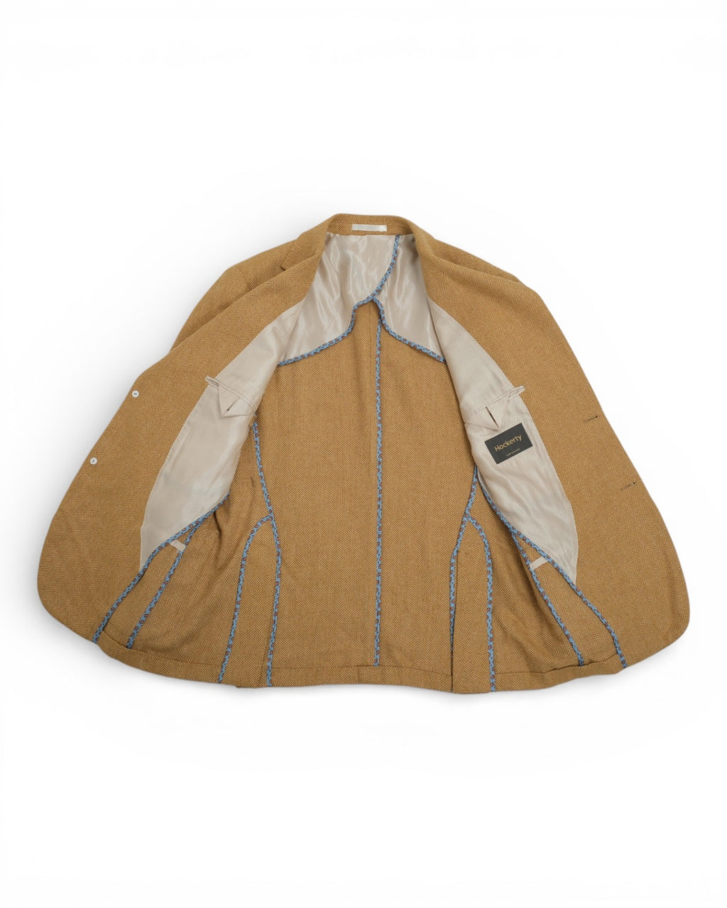 Mustard Yellow Herringbone Wool Suit