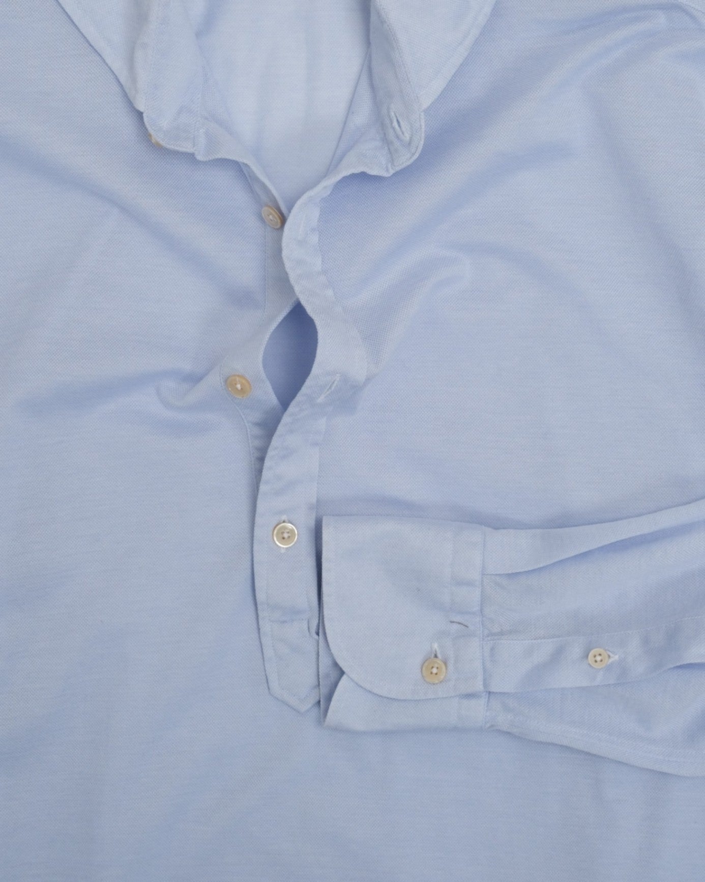 Light Blue Pop Over Shirt